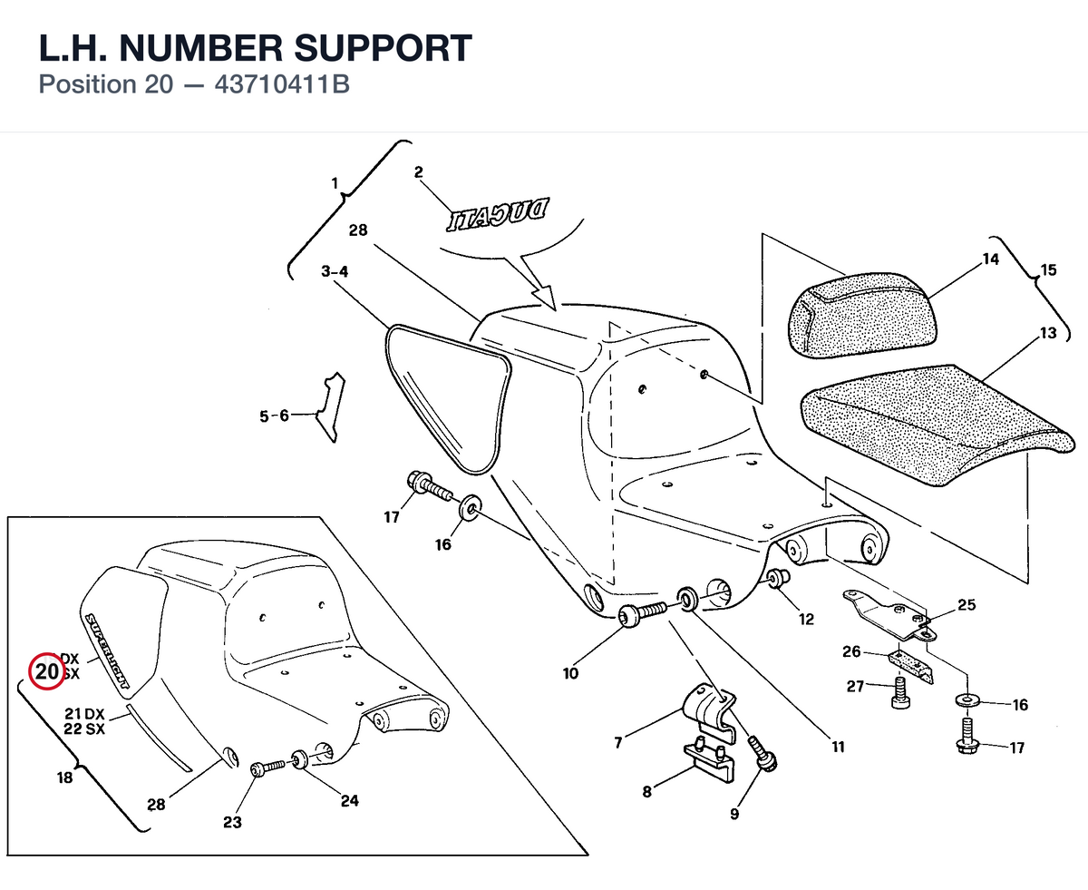 L.H. NUMBER SUPPORT