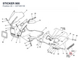 STICKER 900 43710511B diagram position