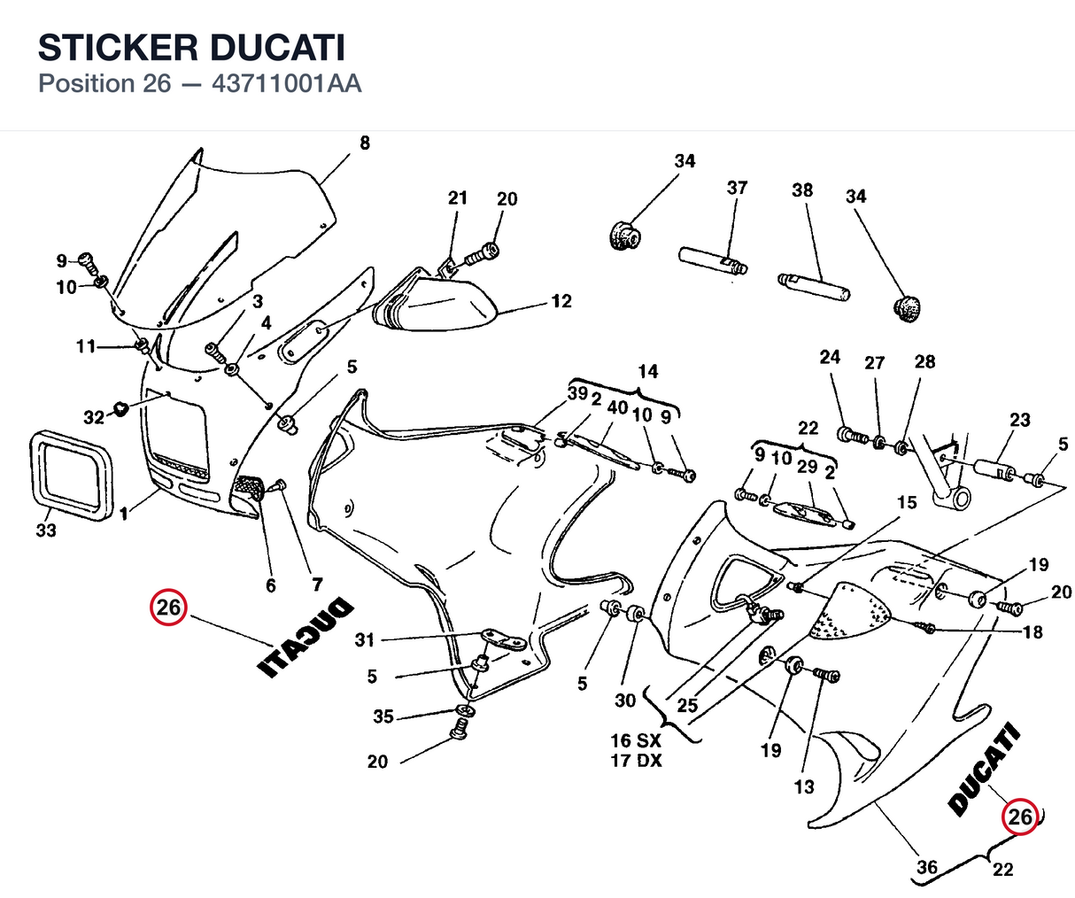 STICKER DUCATI