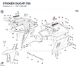 STICKER DUCATI 750 43711061AB diagram position