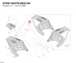 STRIP WHITE/RED RH 43711101BW diagram position