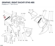 GRAPHIC, RIGHT DUCATI ST4S ABS