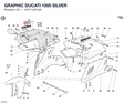GRAPHIC DUCATI 1000 SILVER 43711251AA diagram position