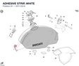 ADHESIVE STRIP, WHITE 43711331A diagram position