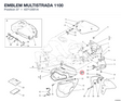 EMBLEM MULTISTRADA 1100 43712001A diagram position
