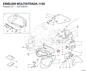 EMBLEM MULTISTRADA 1100 43712001A diagram position
