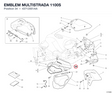 EMBLEM MULTISTRADA 1100S 43712001AA diagram position