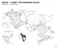 DECAL "1198SP" FOR DIAMOND BLACK 43712101AT diagram position