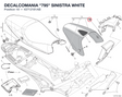 DECALCOMANIA "795" SINISTRA WHITE 43712181AB diagram position