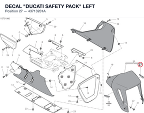 DECAL "DUCATI SAFETY PACK" LEFT 43713201A diagram position