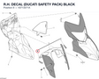 R.H. DECAL (DUCATI SAFETY PACK) BLACK 43713371A diagram position