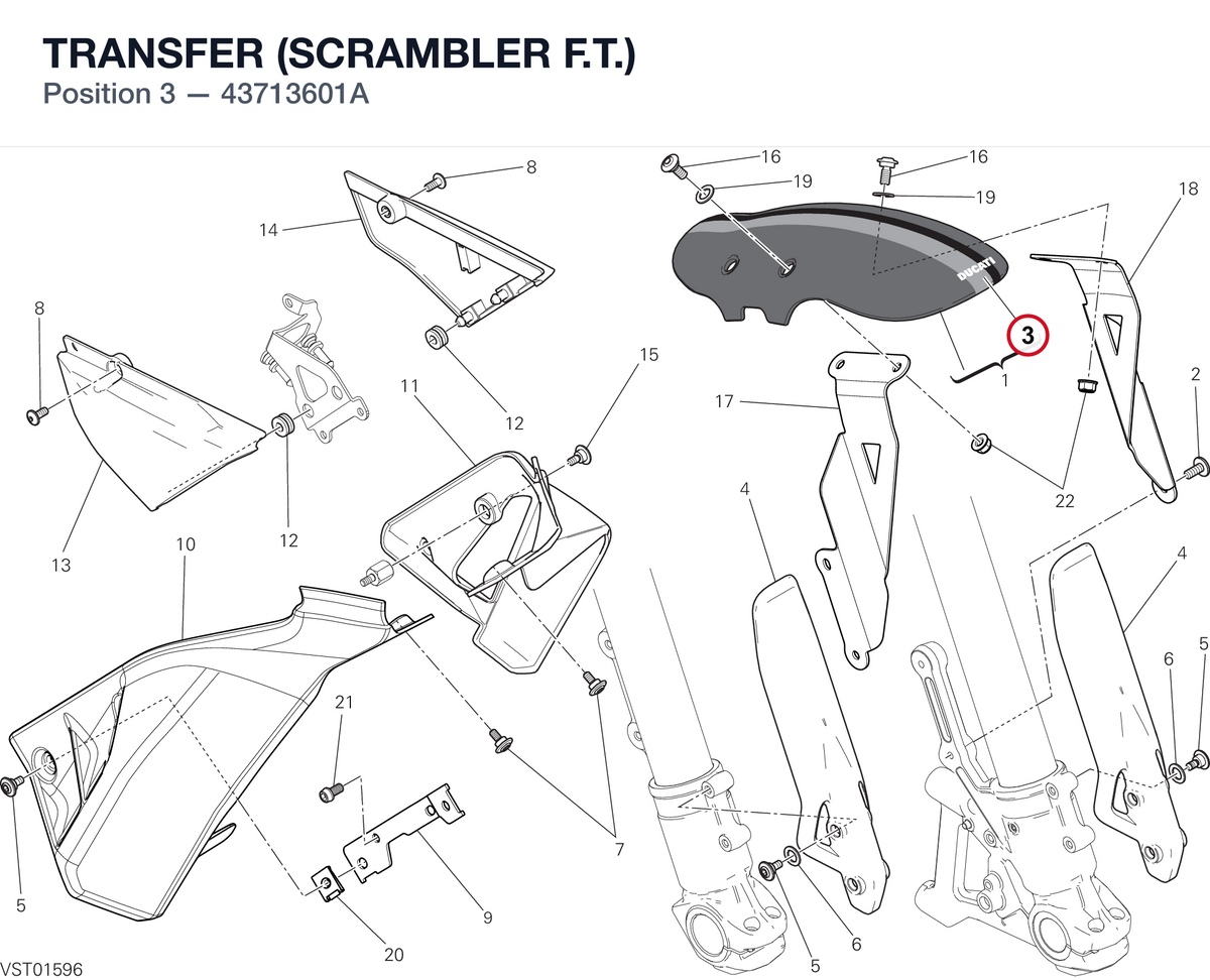 TRANSFER (SCRAMBLER F.T.) 43713601A diagram position