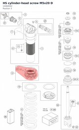 Diagram preview: HS cylinder-head screw M5x20 D (14460042)