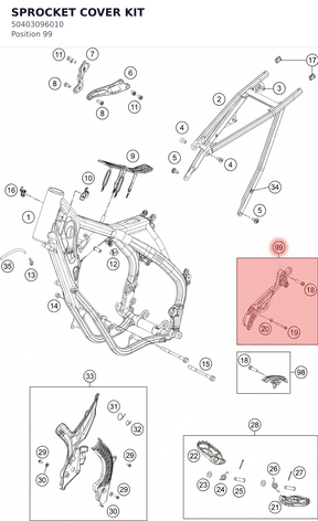 Diagram preview: SPROCKET COVER KIT (50403096010)