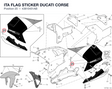 ITA FLAG STICKER DUCATI CORSE 43810451AB diagram position