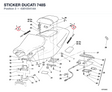 STICKER  DUCATI 748S 43810541AA diagram position