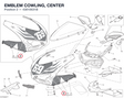 EMBLEM COWLING, CENTER 43810631B diagram position