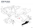 STRIP RH GOLD 43810651A diagram position