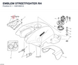 EMBLEM STREETFIGHTER RH 43810801A diagram position