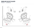 EMBLEM DUCATI SILVER 43810961AA diagram position
