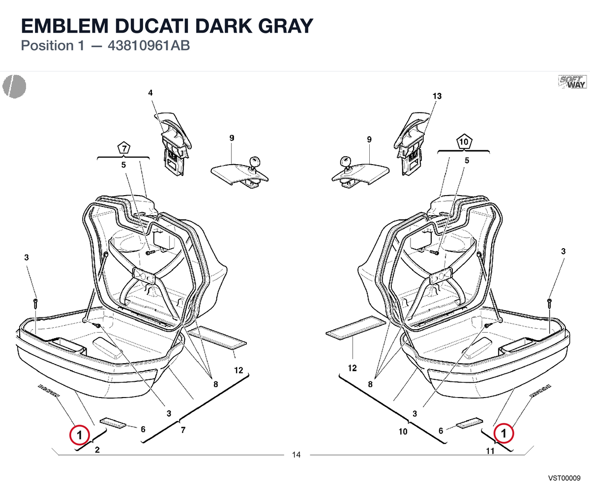EMBLEM DUCATI DARK GRAY