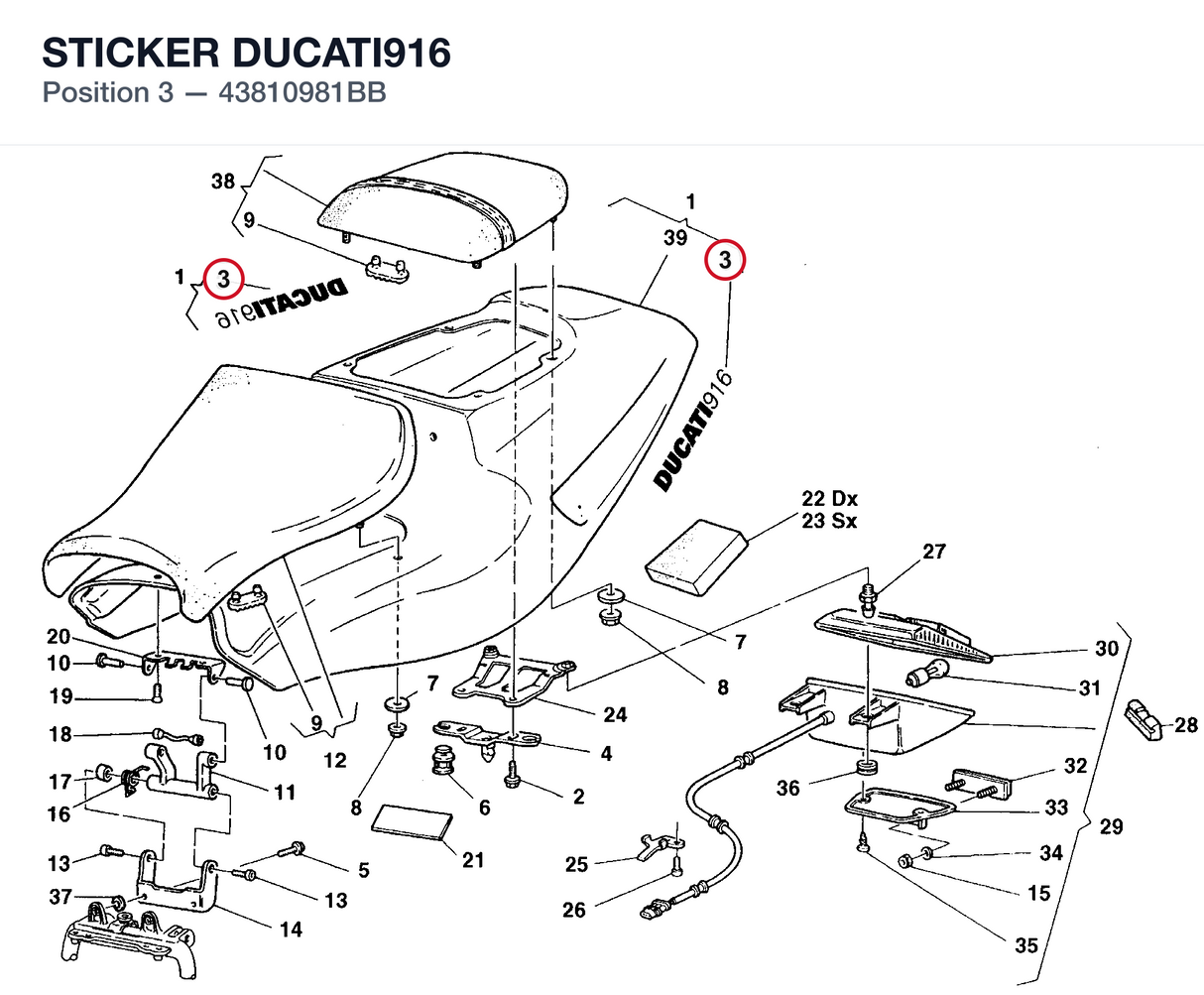 STICKER DUCATI916