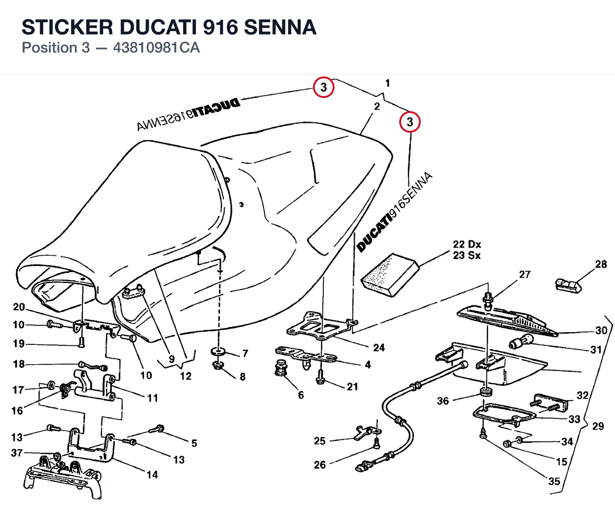 STICKER DUCATI 916 SENNA