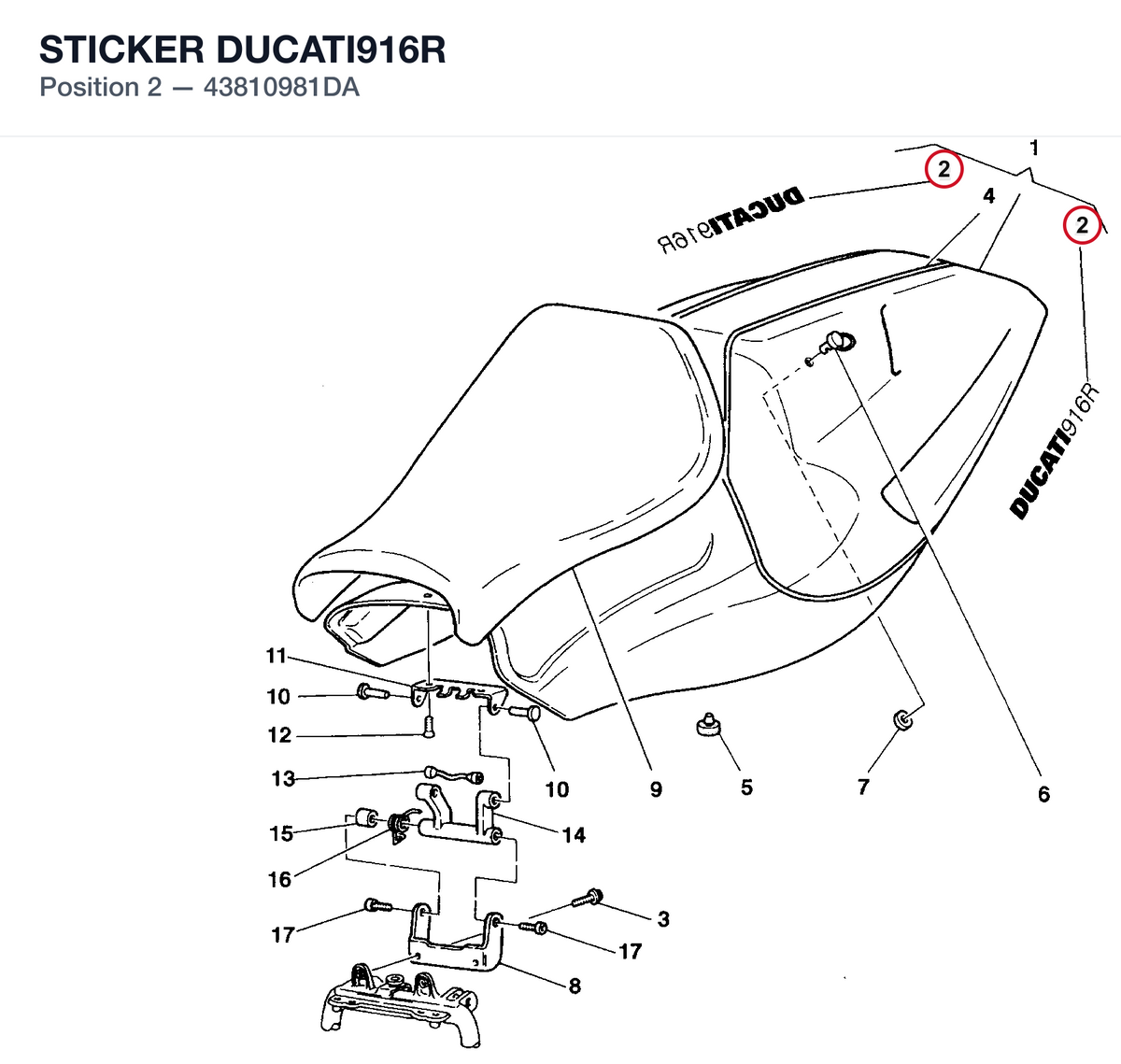 STICKER DUCATI916R