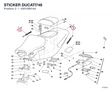 STICKER DUCATI748 43810991AA diagram position