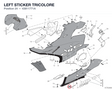 LEFT STICKER TRICOLORE 43811771A diagram position