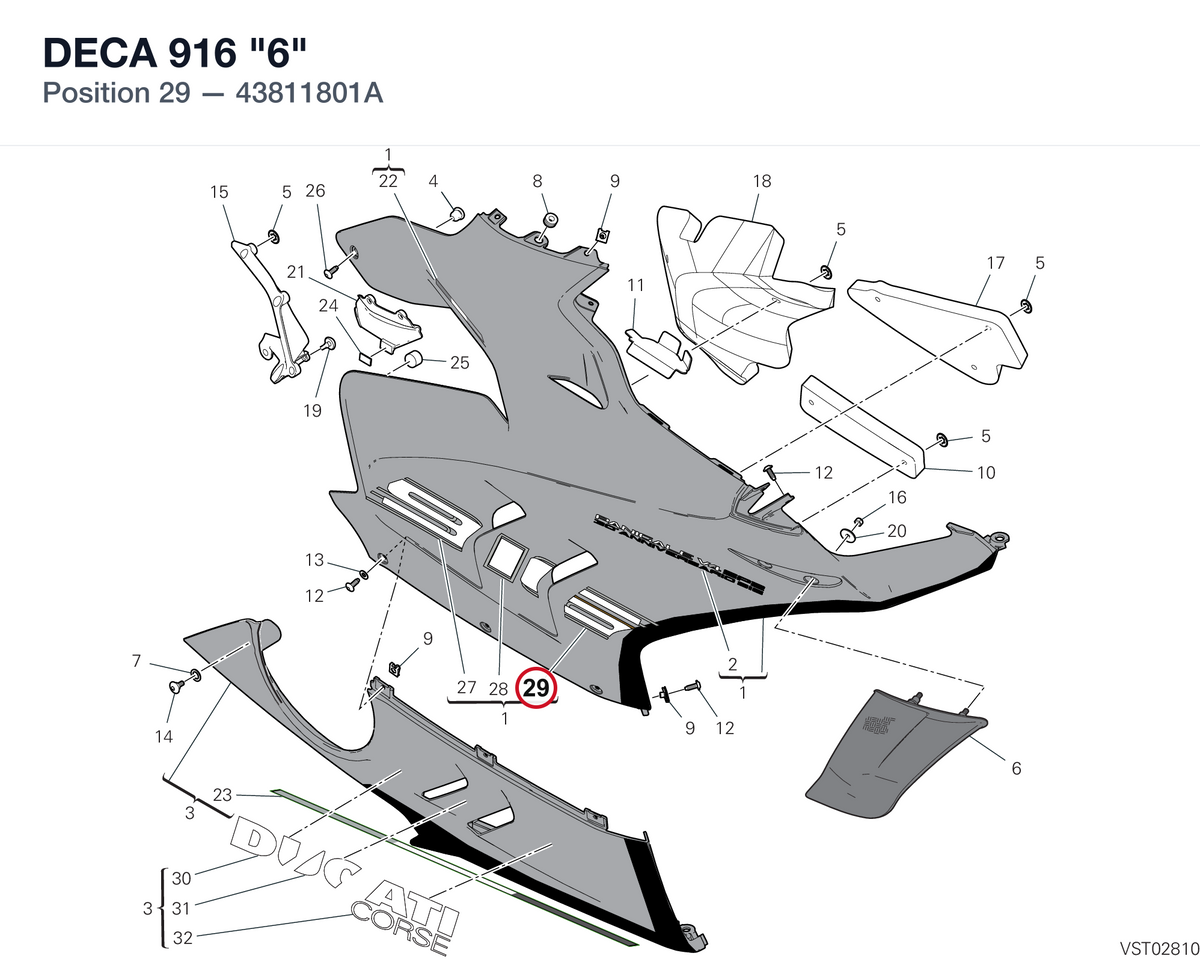 DECA 916 "6" 43811801A diagram position