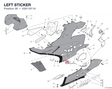 LEFT STICKER 43811811A diagram position