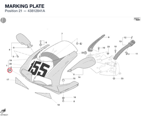 MARKING PLATE 43812841A diagram position