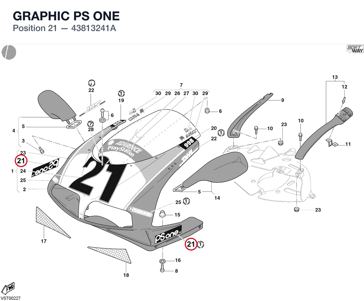 GRAPHIC PS ONE 43813241A diagram position