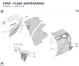 STRIP - FLASH. WHITE/FAIRING 43813411A diagram position