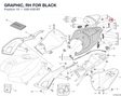 GRAPHIC, RH FOR BLACK 43814391BT diagram position