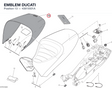EMBLEM DUCATI 43815501A diagram position
