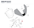EMBLEM DUCATI 43815811B diagram position