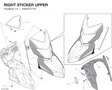 RIGHT STICKER UPPER 43816171A diagram position