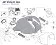 LEFT STICKER RED 43816311AB diagram position