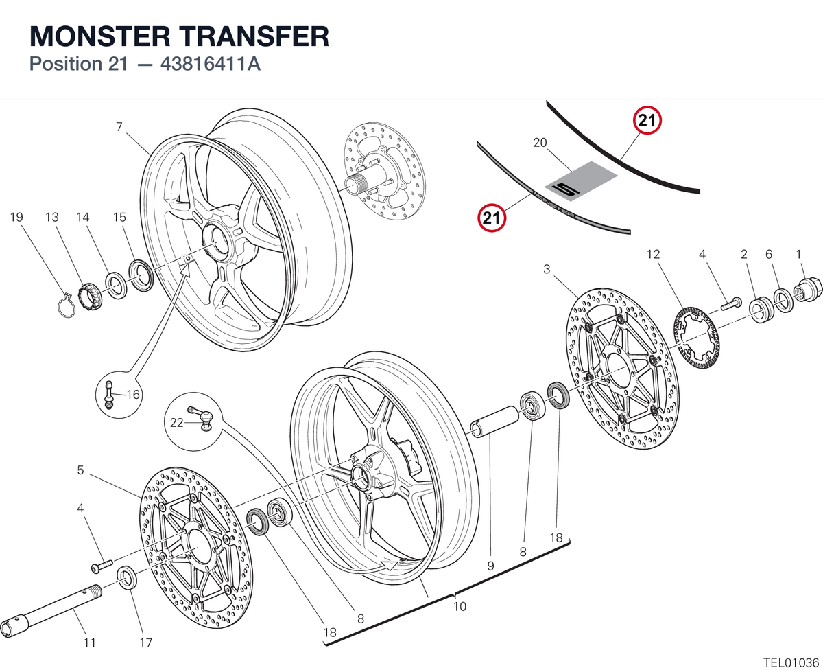 MONSTER TRANSFER 43816411A diagram position