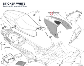 STICKER WHITE 43817091A diagram position