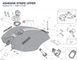 ADHESIVE STRIPE UPPER 43817171AB diagram position