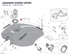 ADHESIVE STRIPE UPPER 43817171AB diagram position