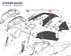 STICKER DUCATI 43818131A diagram position