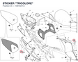 STICKER "TRICOLORE" 43818241A diagram position