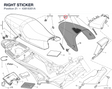 RIGHT STICKER 43818351A diagram position
