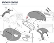 STICKER CENTRE 43818421C diagram position