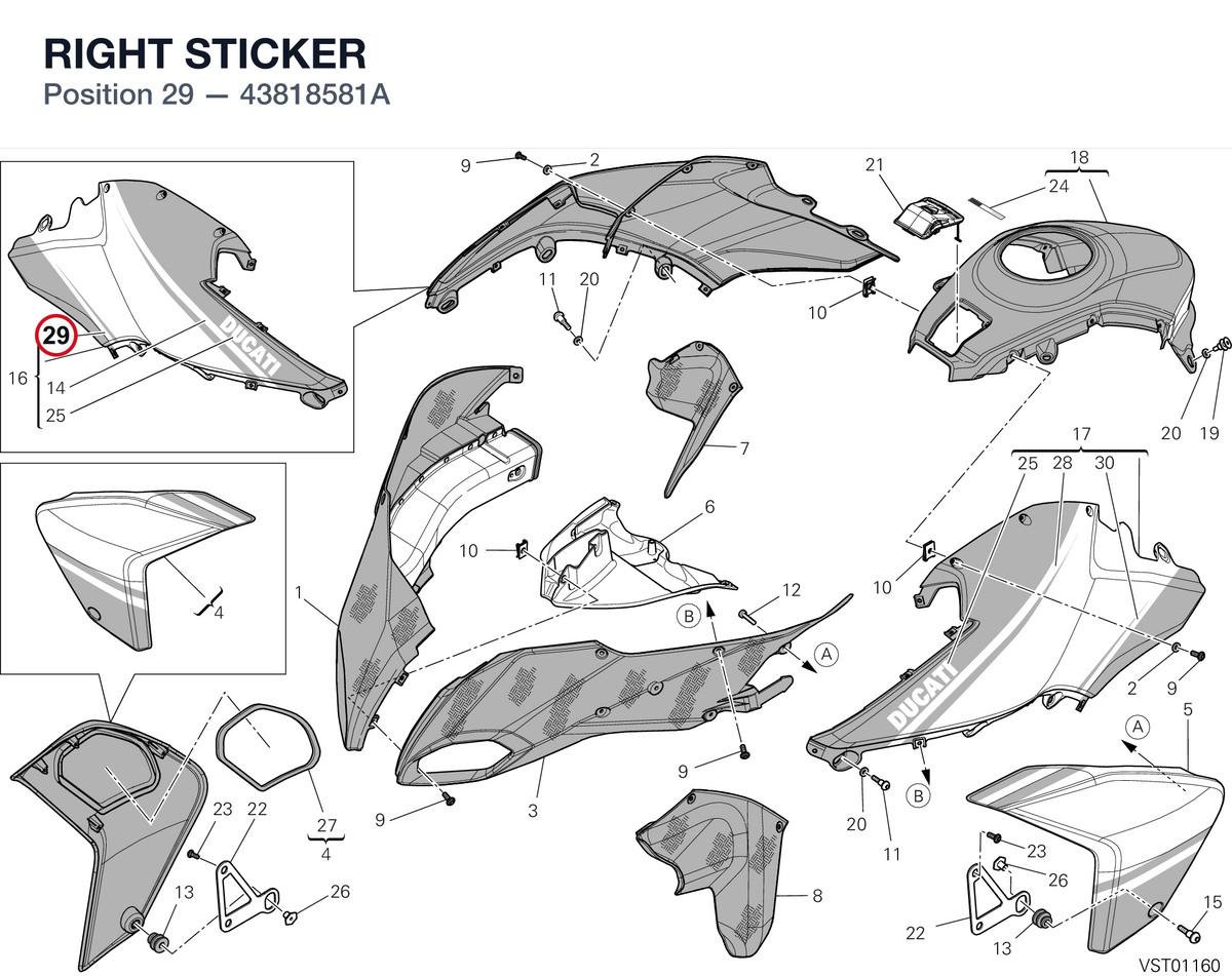 RIGHT STICKER 43818581A diagram position