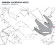EMBLEM DUCATI FOR WHITE 43818931AS diagram position